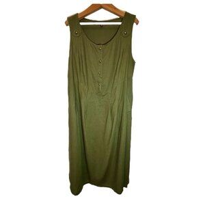 Linen Forest Fairy Granola Nature Earthy Whimsigoth Maxi Earth Tones Dress 24W